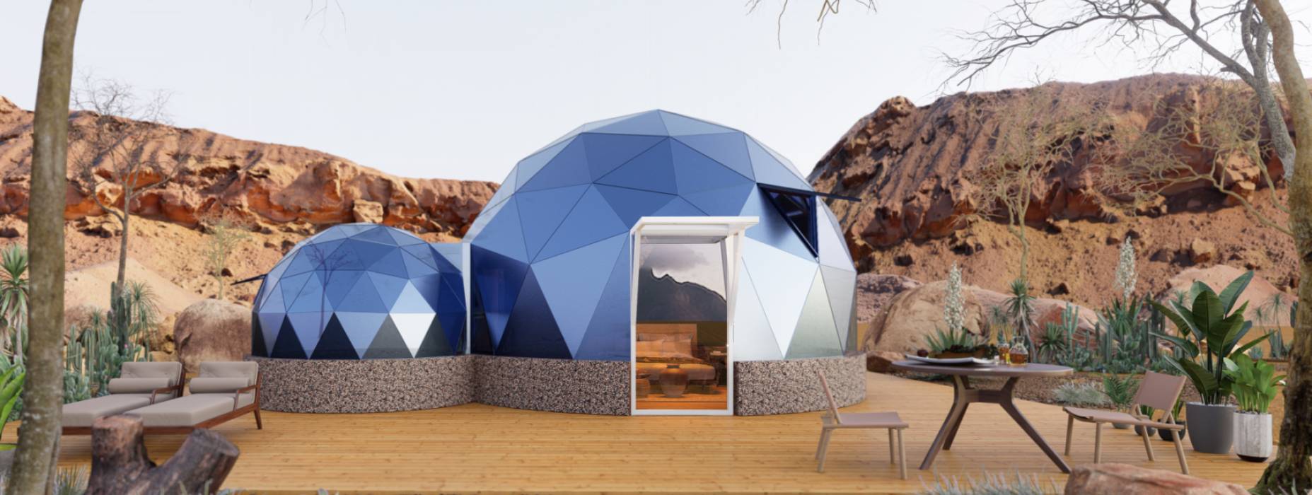 新青区球形智能光伏玻璃星空房